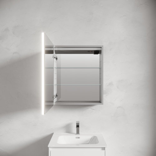 Зеркало-шкаф Sancos Evoke SC8060 60х14х70 настенный цвет серый - фото 5